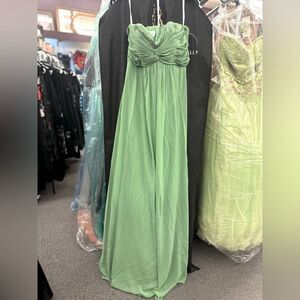 Davids Bridal ladies 10 green with bling formal dress